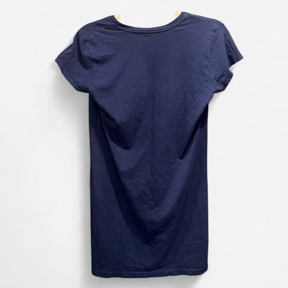 Ralph Lauren Navy Crew Neck Polo Logo Tee Shirt Dress  Classic Heritage Preppy - Picture 3 of 5